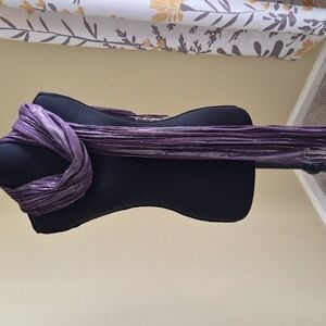 Retro Thin Scarf With Fringe